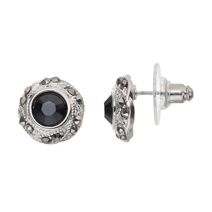 Button Stud Earrings, Women's, Oxford
