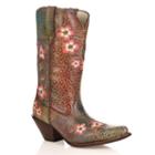 Durango Crush Floral Leopard Women's Cowboy Boots, Size: Medium (9.5), Multicolor