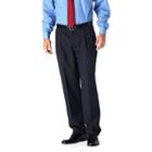 Men's Haggar&reg; Classic-fit Pleated Navy Pinstripe Suit Pants, Size: 36x29, Blue