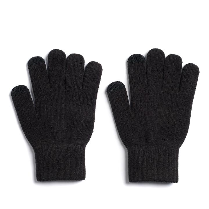 Women's So&reg; Solid Tech Knit Gloves, Black
