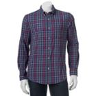 Men's Sonoma Goods For Life&trade; Poplin Button-down Shirt, Size: Large, Dark Blue