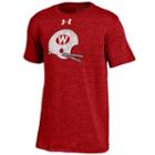 Boys 8-20 Under Armour Wisconsin Badgers Helmet Triblend Tee, Size: M 10-12, Red