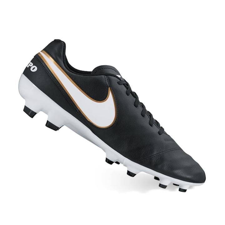 Nike Tiempo Genio Leather Ii Firm-ground Men's Soccer Cleats, Size: M11.5w13, Grey (charcoal)