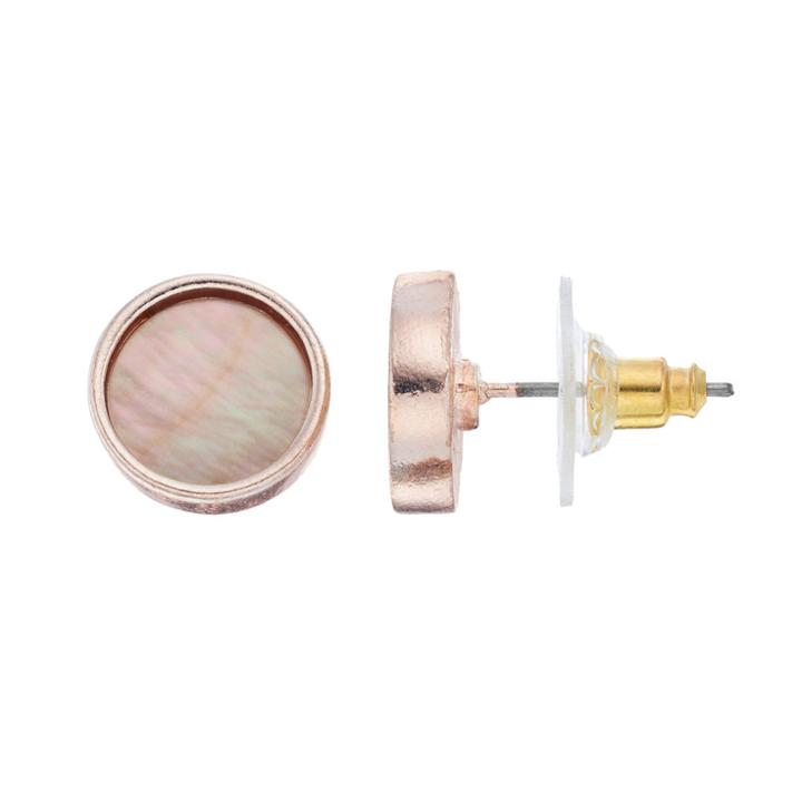 Lc Lauren Conrad Composite Shell Disc Nickel Free Stud Earrings, Women's, Brt Pink