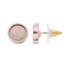 Lc Lauren Conrad Composite Shell Disc Nickel Free Stud Earrings, Women's, Brt Pink