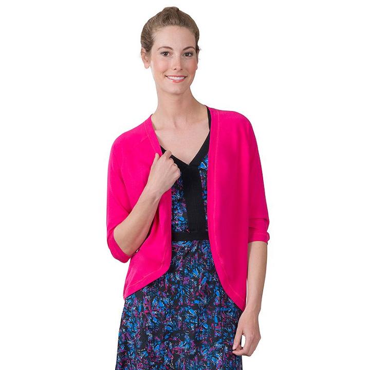 Women's Soybu Crosstown Open-front Yoga Cardigan, Size: Medium, Dark Pink