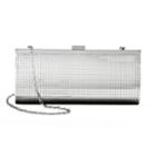 Lenore By La Regale Disco Mirror Top Frame Clutch, Women's, Silver