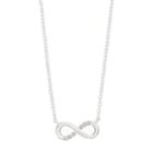 Love This Life Sterling Silver Crystal Infinity Pendant Necklace, Women's, White