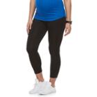 Maternity A:glow Belly Panel Workout Capri Leggings, Women's, Size: S-mat, Black