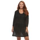 Plus Size Apt. 9&reg; Jacquard Tunic Cover-up, Women's, Size: 3xl, Oxford