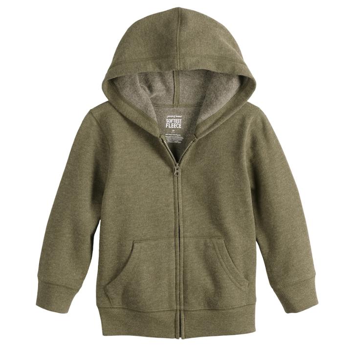 Toddler Boy Jumping Beans&reg; Softest Fleece Zip Hoodie, Size: 4t, Dark Green