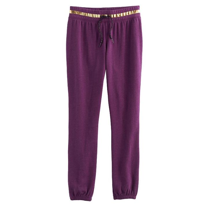 Girls 7-16 & Plus Size So&reg; French Terry Jogger Pants, Size: 16 1/2, Purple