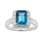 Sterling Silver London Blue Topaz & Diamond Accent Ring, Women's, Size: 6