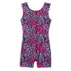 Girls 4-14 Jacques Moret Tiger Spots Biketard, Girl's, Size: Large, Blue