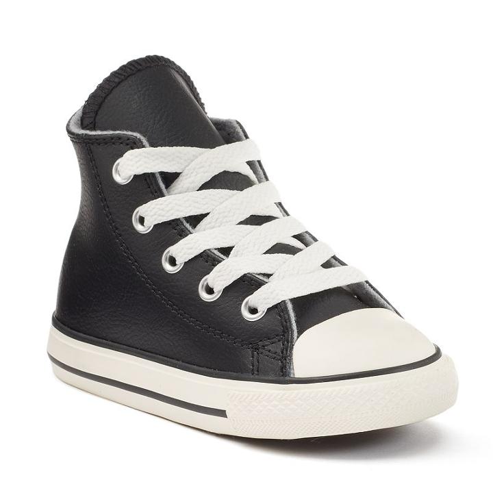 Toddler Converse Chuck Taylor All Star Leather & Wool High-top Sneakers, Boy's, Size: 9 T, Black