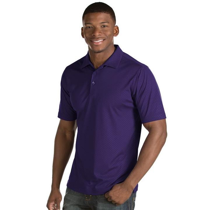 Men's Antigua Inspire Classic-fit Diamond Performance Polo, Size: Xl, Drk Purple