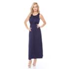 Women's White Mark Katherine Lace-trim Maxi Dress, Size: Large, Blue (navy)