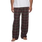 Big & Tall Croft & Barrow&reg; Plaid Flannel Lounge Pants, Men's, Size: Xxl Tall, Dark Grey