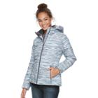 Women's Free Country Hooded Soft Shell Puffer Jacket, Size: Medium, Med Grey