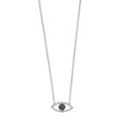 Sterling Silver Blue & White Diamond Accent Evil Eye Pendant Necklace, Women's, Size: 18