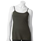 Women's Sonoma Goods For Life&trade; Everyday Scoopneck Camisole, Size: Large, Dark Green