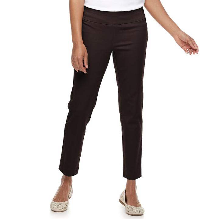 Petite Croft & Barrow&reg; Effortless Stretch Pull-on Pants, Women's, Size: 18 Petite, Oxford