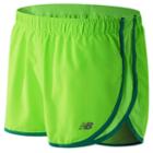 Women's New Balance Accelerate Woven Workout Shorts, Size: Large, Med Green