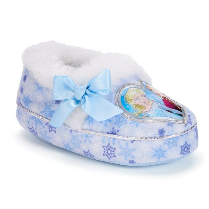 Disney's Frozen Anna & Elsa Toddler Girls' Slippers, Girl's, Size: L (9/10), Light Blue