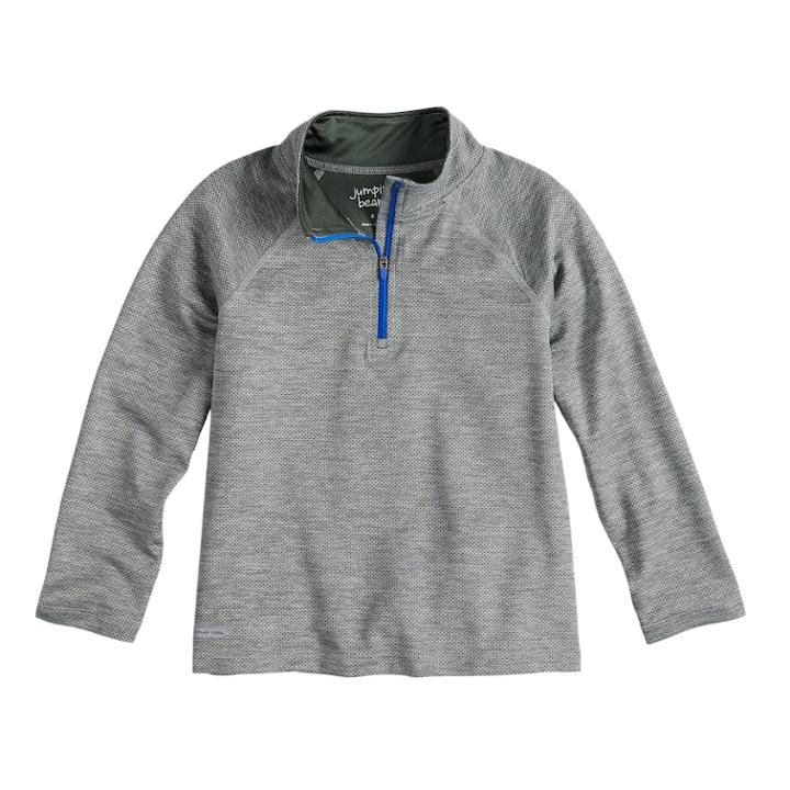 Boys 4-12 Jumping Beans&reg; Active Quarter Zip Lightweight Pullover, Size: 6, Grey