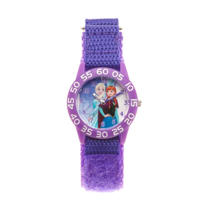 Disney's Frozen Elsa & Anna Time Teacher Watch, Adult Unisex, Size: Medium, Purple