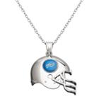 Buffalo Bills Sterling Silver Helmet Pendant Necklace, Women's, Size: 18