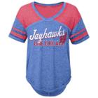 Juniors' Kansas Jayhawks Football Tee, Women's, Size: Large, Blue Other