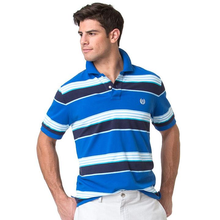 Big & Tall Chaps Classic-fit Striped Polo, Men's, Size: 5xb, Blue