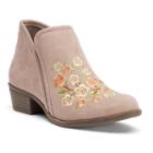 So&reg; Meme Women's Floral Embroidery Ankle Boots, Teens, Size: Medium (7.5), Grey Other