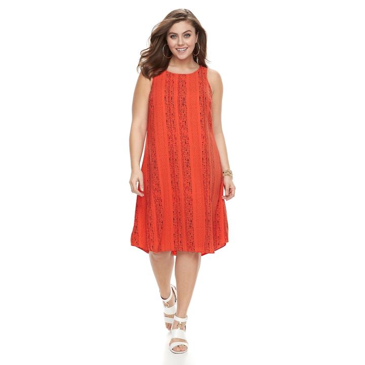 Plus Size Apt. 9&reg; High-low Shift Dress, Women's, Size: 0x, Drk Orange