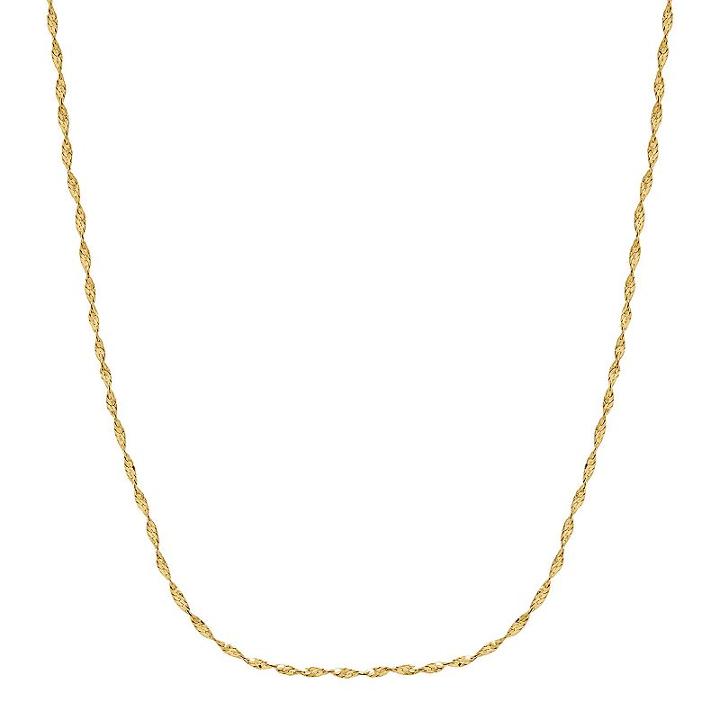 Everlasting Gold 14k Gold Singapore Chain Necklace - 18 In, Women's, Size: 18