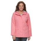 Plus Size Free Country Radiance Hooded Rain Jacket, Women's, Size: 2xl, Light Red