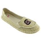 Women's Campus Cruzerz South Carolina Gamecocks Sparkle Cabo Slip-on Shoes, Girl's, Size: 7, Beig/green (beig/khaki)