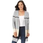 Women's Apt. 9&reg; Car Coat Sweater, Size: Regular, Heather Gray