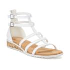 Chaps Olena Women's Gladiator Sandals, Size: 9.5 B, White