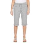 Women's Gloria Vanderbilt Grecia Pull-on Skimmer Pants, Size: 12, Silver