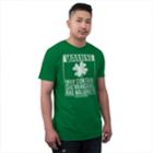 Men's St. Paddy's Day Warning Tee, Size: Small, Med Green