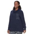 Plus Size Tek Gear&reg; Cowlneck Pullover Top, Women's, Size: 3xl, Dark Blue