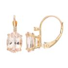 14k Gold Morganite & Diamond Accent Oval Drop Earrings, Women's, Pink