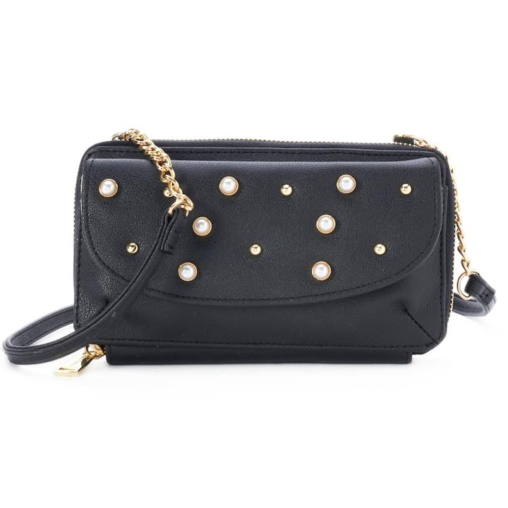 Juicy Couture Pearly Girl Crossbody Wallet, Black