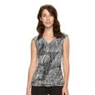 Women's Apt. 9&reg; Ruched Tank, Size: Xl, Black