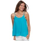 Women's Apt. 9&reg; Keyhole Georgette Cami, Size: Large, Med Blue