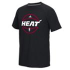 Men's Adidas Miami Heat Pre-game Ball Tee, Size: Xl, Black