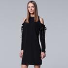 Women's Simply Vera Vera Wang Cold Shoulder Dress, Size: Medium, Black