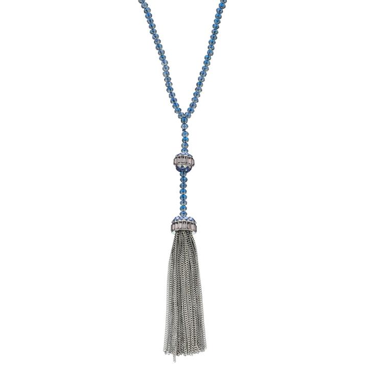 Simply Vera Vera Wang Nickel Free Tassel Pendant Necklace, Women's, Blue